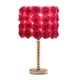 thumbnail image 2 of Lámpara de mesa Benjara Bloom Roses con base acrílica retorcida roja, 2 of 7