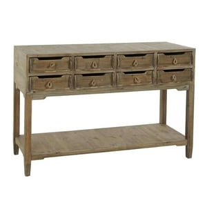 Oem - Mueble Arrimo Peinadora Rústico Madera 8 Compartimientos