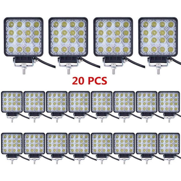 Barra de Luz LED Turboo 20PCS 4" 48W Impermeable