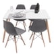 thumbnail image 3 of Juego De Comedor eames Rectangular 4 sillas Blanco-Gris 120 cm, 3 of 6