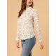 thumbnail image 5 of INSPIRE CHIC Camisa de Mujer con Botones Estampado Floral de Manga Larga Cuello en Punta Top de Oficina M Blanco, 5 of 8