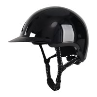 Ioensy - Casco Ecuestre Suministros Ecuestres Orificios De Ventilación Múltiples Sombrero Ecuestre M Negro Brillante