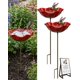 thumbnail image 1 of Estaca jardín flor metal hecha mano baño pájaros estación riego abejas regalo polinizadores, 1 of 7