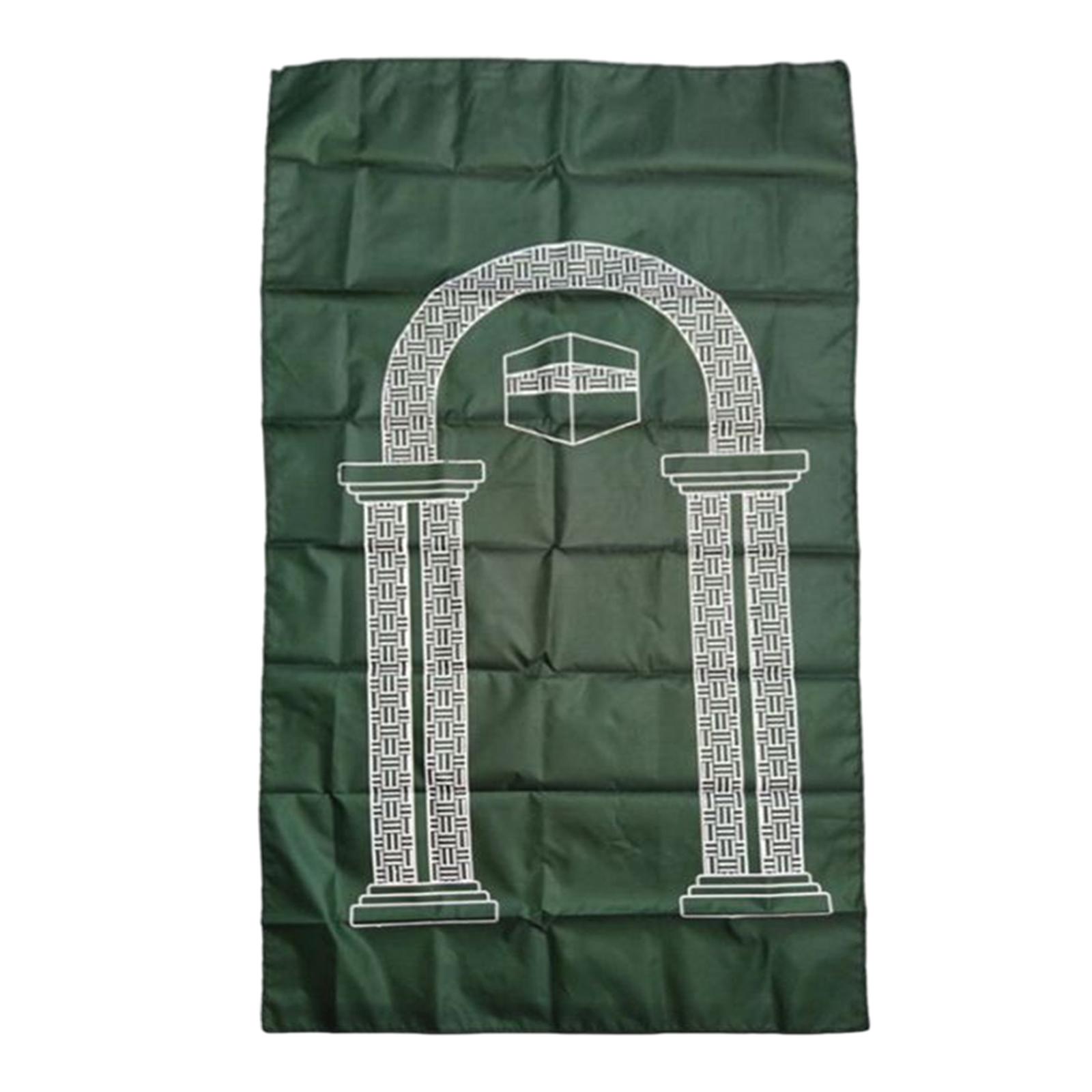 Magideal - Alfombra De Oración Musulmana De Poliéster, Alfombra De Rodillas Musulmana, Alfombra Islámica, Regalos De Ramadán, Manta De Oración, Alfombras De Ador Verde