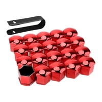 Ioensy - 20 Piezas Tapas De Tuercas De Rueda De Coche Cubiertas Antioxidantes Tapas De Llanta De Rueda Tapas De Tuerca De Rueda Rojo 19Mm