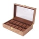 thumbnail image 5 of Caja De Reloj Organizador De Vitrina De Madera 12 Ranuras Grano De Madera De Nogal, 5 of 5