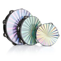 Eoexn - Pandereta De Madera De Mano Tambourine Radiant, Paquete De 3 Unidades, 15 Cm, 20 Cm, 25 Cm