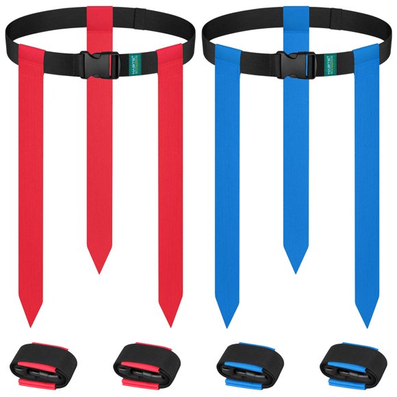 Cinturones de Fútbol Bandera HASITE 114 cm 10 piezas Rojo/Azul