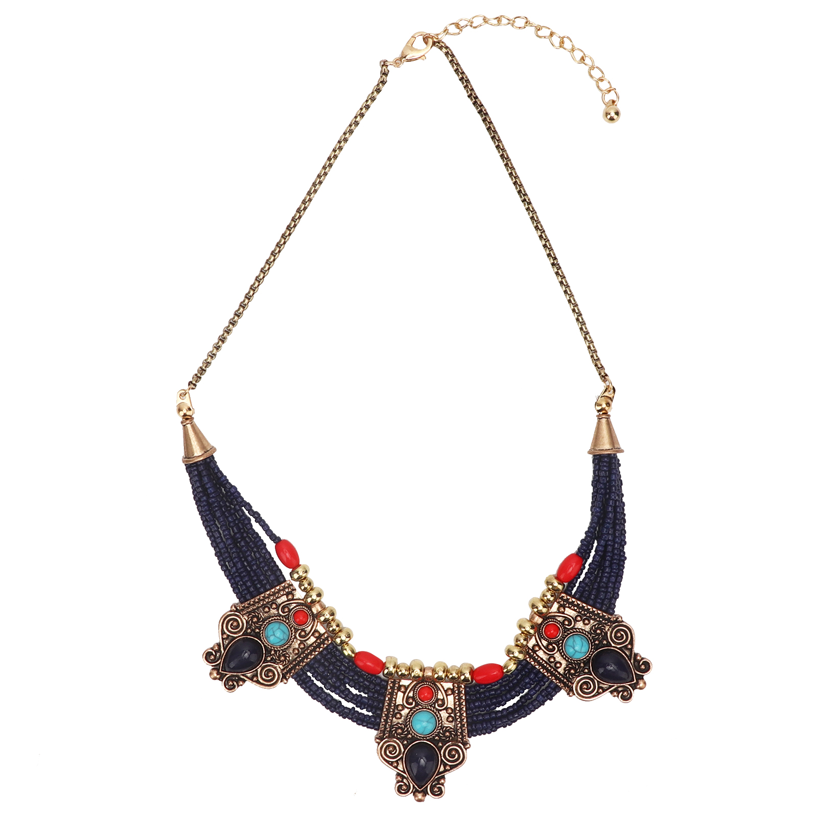 Collar De Cadena De Clavícula Multicapa Con Declaración Vintage Para Mujer, Colgante De Cadena De Cuello De Aleación