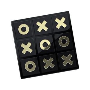 Magideal - Juego Acrílico Tic Tac Toe, Juegos Xo, Juegos De Estrategia, Decoración Clásica Para Familias, Niños, Adultos, Regalos De Oficina, Recuerdos De Fiesta Negro