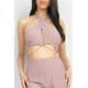 thumbnail image 4 of Conjunto de Top Halter Liso y Leggings Elásticos Coco' M, 4 of 5