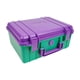 thumbnail image 2 of Caja De Herramientas Impermeable, Contenedor De Viaje, Estuche Rígido Protector A Prueba De Golpes, Color Morado Y Verde, 2 of 5