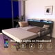 thumbnail image 1 of Daybed with Trundle, Sturdy Metal Twin Bed Frame with Upholstered Headboard and Charging Station for Living Room, Bedroom and Guest Room, Black, 1 of 3
