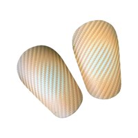 Ioensy - Espinilleras De Fútbol Pequeñas, Equipo De Protección Ligero, 10Cm X 6Cm, 2 Uds., Color Dorado