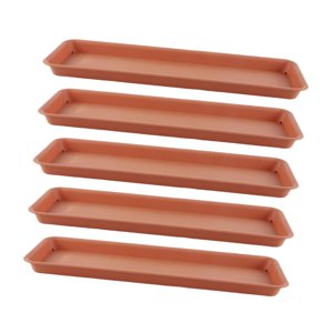 Ioensy - 5 Bandejas Para Macetas, Platillos, Bandejas Para Macetas, Para Dormitorio, Interior Y Exterior, Escritorio, Color Rojo
