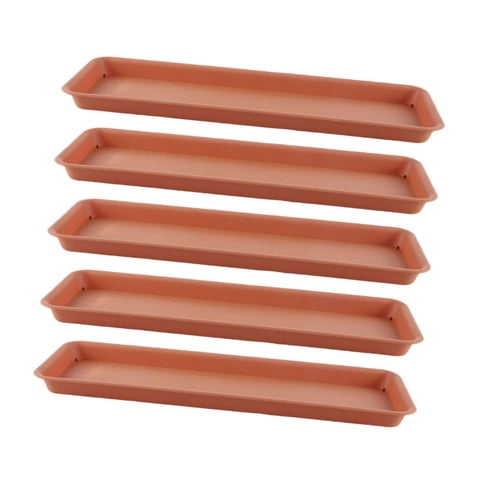 Ioensy - 5 Bandejas Para Macetas, Platillos, Bandejas Para Macetas, Para Dormitorio, Interior Y Exterior, Escritorio, Color Rojo