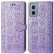 thumbnail image 1 of Funda Cartera FOXDOCK para Motorola Moto E15 , Flip PU con Relieve de Gatos y Perros, Tarjetero y Soporte, 1 of 6