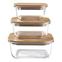 Genérico - Juego 3 Bowl Almacenamiento Tapa Recipiente Organizador Jhn