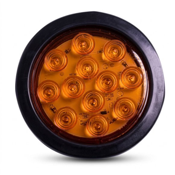 Farol Rampla 4" 12/24V 15 Led Ambar Destellante