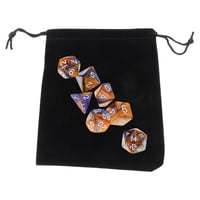 Magideal - Dados De Juego De Acrílico, Juguetes Duraderos Para Enseñanza De Matemáticas, Bicolor D8 D10 D12 D20 Grabado Para Juegos De Mesa De Día De Playa , Naranja 16 Cm