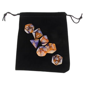 Magideal - Dados De Juego De Acrílico, Juguetes Duraderos Para Enseñanza De Matemáticas, Bicolor D8 D10 D12 D20 Grabado Para Juegos De Mesa De Día De Playa , Naranja 16 Cm