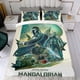 thumbnail image 4 of The Mandalorian Conjunto de sábanas temático, trío de piezas, cómodo y amigable con la piel, diseño único, regalo de decoración para el hogar para familiares, amigos y fans,135cm *200cm, 4 of 6