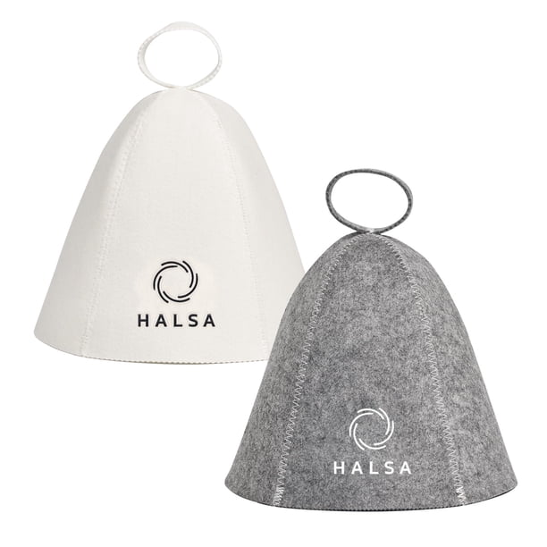 Gorro de sauna Halsa Felt para hombre y mujer, paquete de 2 unidades, protección contra el calor