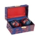 thumbnail image 1 of Bolas De Masaje De 2 Piezas Con Caja De Almacenamiento Bolas De Baoding Para Personas De Mediana Edad Fu Word Blue, 1 of 5