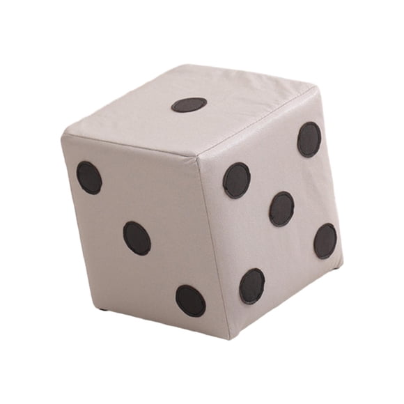 Dice Cube Taburete Otomano Con Dados Cúbicos Para Pies, Para Sofá, Mesita De Noche, Sala De Juegos, Tela Blanca S