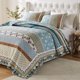 thumbnail image 3 of Juego de ropa de cama Greenland Home Thalia acolchado de 2 piezas, doble o XL, azul, 3 of 7
