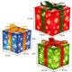 thumbnail image 2 of Set de 3 cajas de regalo iluminadas ATDAWN para decoración navideña, 2 of 6
