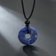 thumbnail image 1 of Handmade Braided Necklace with Natural Stone Peace Buckle - Adjustable and Stylish, 1 of 5