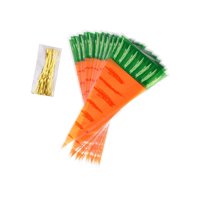 Bothyi - Bolsa De Caramelos De Cono En Forma De Zanahoria Bolsas De Papel De Regalo Bolsa De Golosinas Transparente Para La Primavera