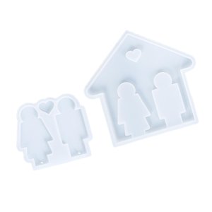 Ioensy - Moldes De Resina Para Colgar Llaves, Regalo De Silicona Para Fundición De Resina, Fabricación Artesanal Diy