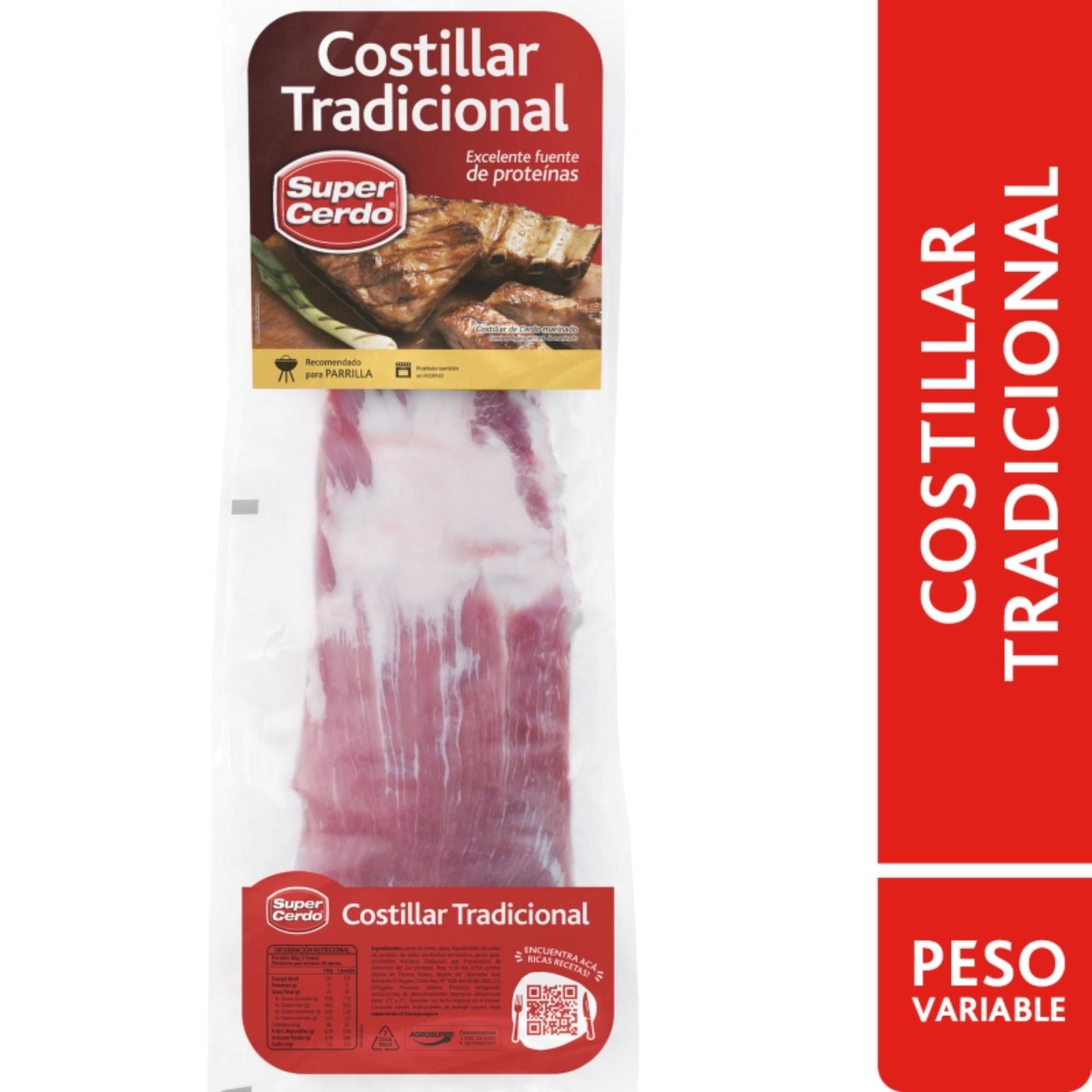 Costillar De Cerdo Tradicional 1,2 Kg Super Cerdo