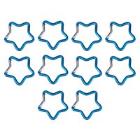 Ioensy - Mosquetón En Forma De Estrella De Cinco Puntas, 10 Uds., Para Botellas De Agua, Mochilas, Pesca, Azul Claro