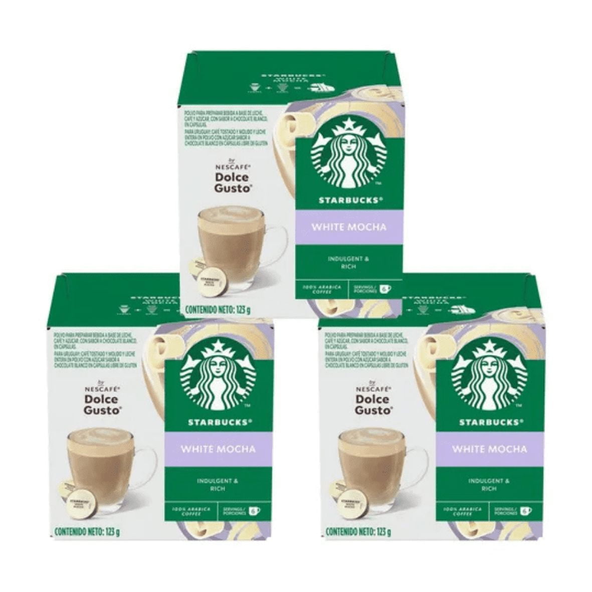 Pack X3 Café Starbucks® Nescafé Dolce Gusto® White Mocha