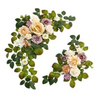 Magideal - Juego De 2 Flores De Arco De Boda, Arreglo Floral, Decoración De Boda, Flor Artificial Para Recepción, Adorno Para El Hogar Del Día De San Valentín Champán