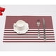 thumbnail image 1 of XmhyTop Juego de 6 Manteletes Individuales para Mesa, Hechos de PVC Resistente, Antideslizantes y Termorresistentes, Ideal para Hogares, Restaurantes y Cocinas, Estilo J, 45*30cm, Rojo, 1 of 4