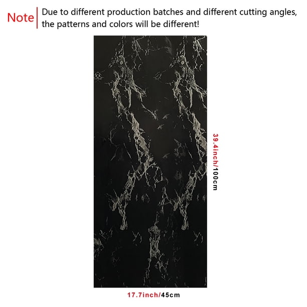 1 Roll, Black Silvery Marble Crack Pattern Wallpaper, Waterproof Peel And Stick Wallpaper , Refrigerator Speaker Dryer Cabinet Oven Appliance Furniture Renovation Sticker, Room Kitchen Background Wall