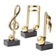 thumbnail image 2 of Escultura de nota musical creativa, estatuilla de recuerdos abstractos, artesanía de resina, estatua Musical dorada para decoración de escritorio de, 2 of 5