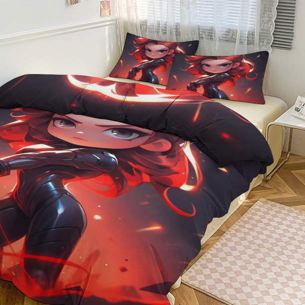 Avengers Comic Cool 3 Piece Bedding Sets- Includes Duvet Cover &Pillow Shams - Bedding Features Captain America, Hulk, & Thor - Super Soft Bed Sheets