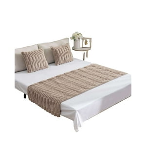 Imac Hogar - Piecera Mas 2 Fundas Diseño Bambu Café Claro