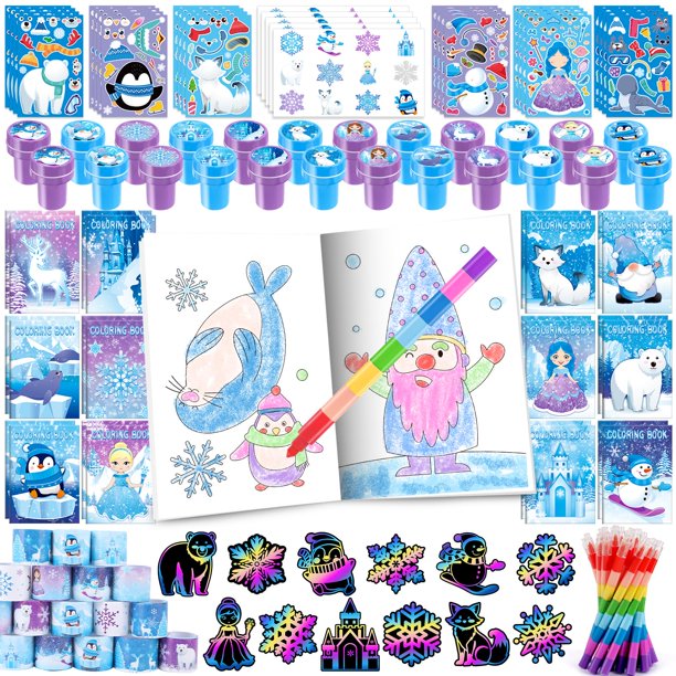 Set de recuerdos de fiesta Ben Louis Frozen, 192 unidades, para niños con libro para colorear