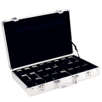 Magideal - Estuche Para Relojes, Colección De Estuches De Transporte Con Hebilla, Soporte Para Regalo, Caja De Exhibición Para Relojes Para Papá, Amigos, Escrito 24 Cuadrículas