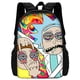 thumbnail image 1 of 3 pcs set Funny M-mortys Cartoon R-ricks School Bag For Boy Girls with Shoulder Bags Pencil box Cartoon Backpack for Child, 1 of 3