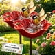 thumbnail image 1 of Estaca jardín flor metal hecha mano baño abejas cuenco agua pájaros decoración exterior, 1 of 8