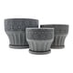 thumbnail image 1 of Set 3 Maceteros Maceta De Ceramica Gris Patrones Negro Alto, 1 of 7