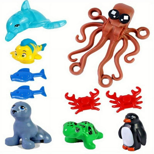 10pcs Animal Building Blocks - DIY Toys for Kids, Bird Fish Pig Models, Compatible with Mini Blocks - Perfect Gift for Kids!