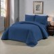 thumbnail image 1 of Cubrecama Quilt De Verano King Medida 250x270cm Delgado + 2 Fundas De Almohada Azul Marino, 1 of 3
